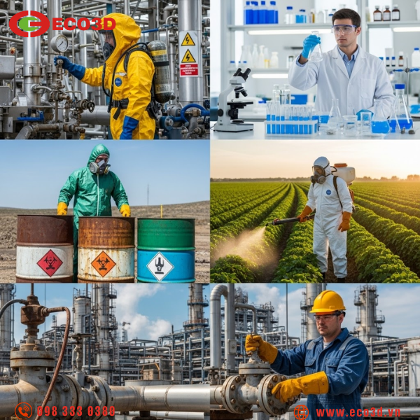 Những ngành nghề cần sử dụng quần áo chống hóa chất